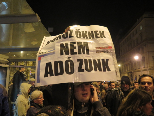 protest przeciwko podatkowi od internetu, Budapeszt 28.10.2014